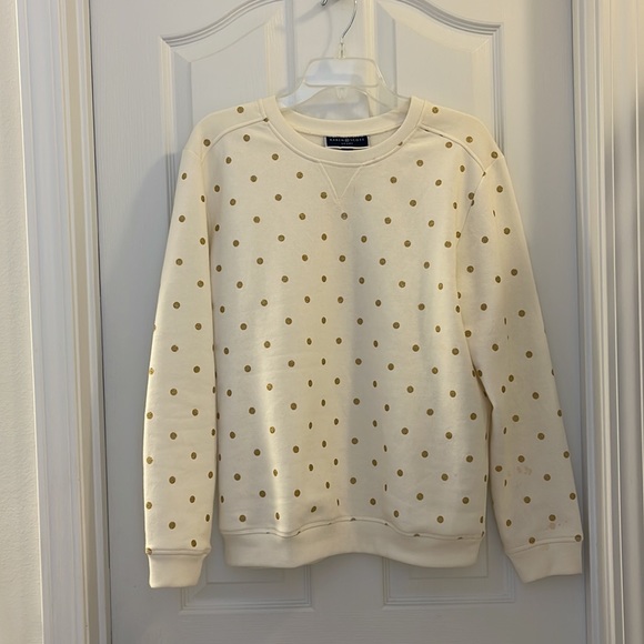 Karen Scott Sweatshirt with Gold Dots NEW - Picture 2 of 5